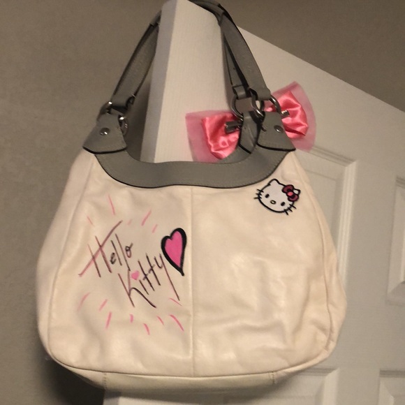 Hello Kitty Leather bag purse shoulder bag by Coach White - Picture 3 of 6